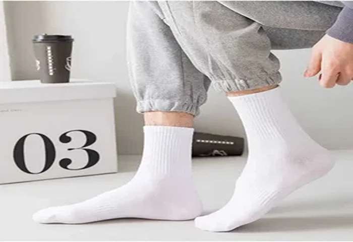 تصویر 3 از جوراب مردانه سفید بادوام مصرف طولانی